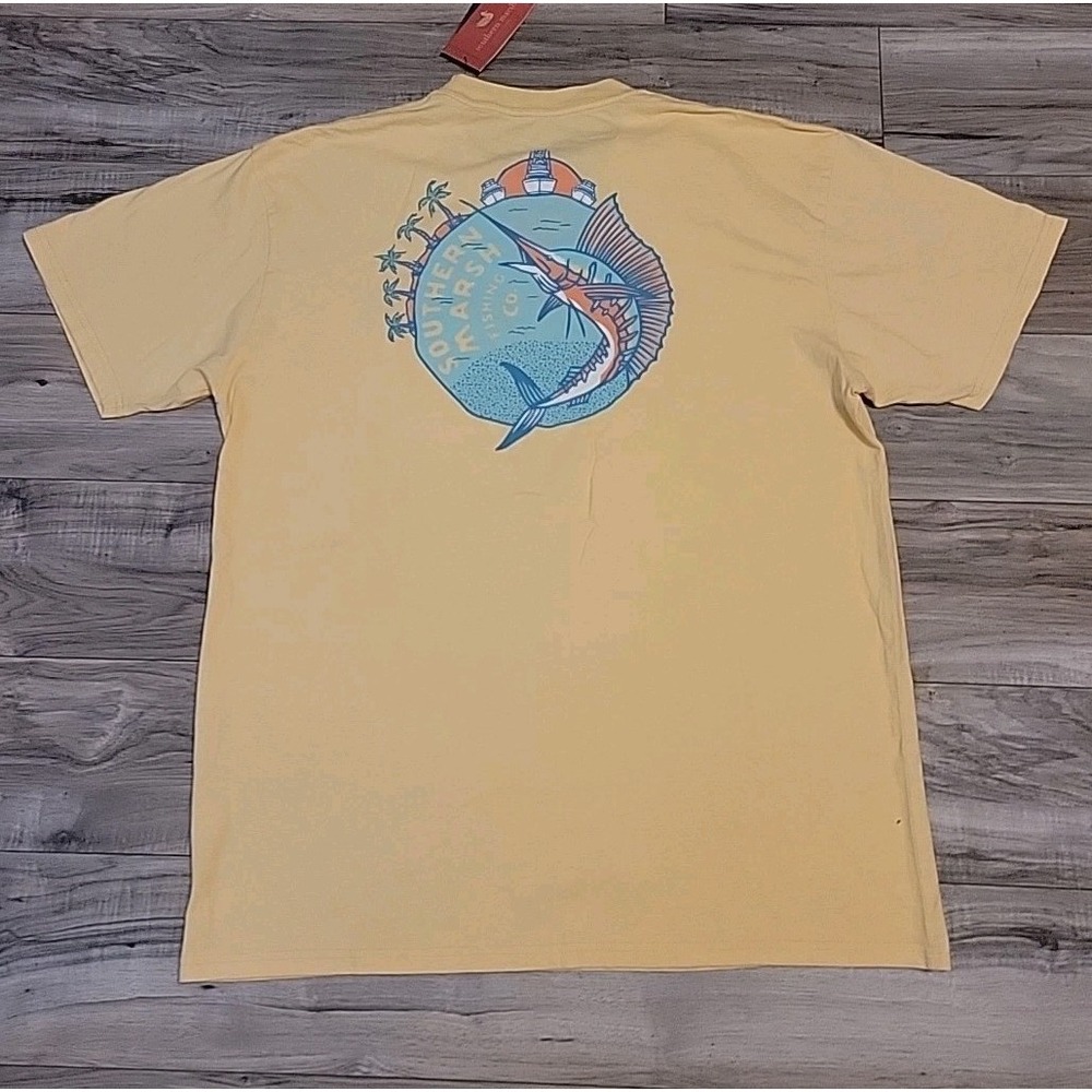 Southern Marsh T-Shirt Adult XL Yellow Graphic Print Crewneck  NEW